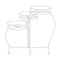 White Iron Transitional Plantstand, 21" x 19" x 18"